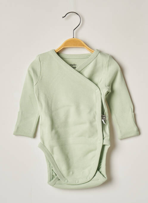 Body lingerie vert HELLO ELAÉ pour enfant