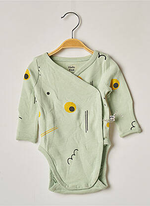 Body lingerie coupe droite vert HELLO ELAÉ enfant