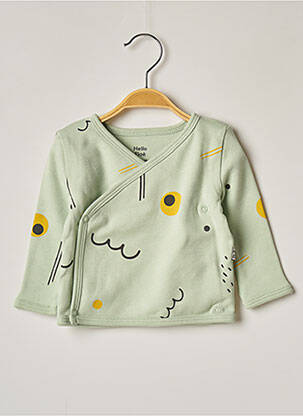 T-shirt manches longues manches longues vert HELLO ELAÉ enfant