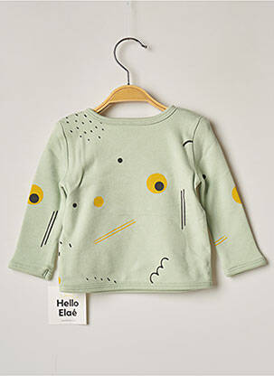 T-shirt manches longues manches longues vert HELLO ELAÉ enfant