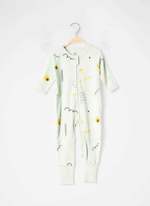 Pyjama tissage jersey vert HELLO ELAÉ enfant