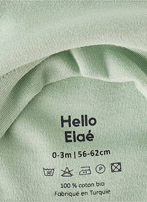 Bonnet vert HELLO ELAÉ enfant