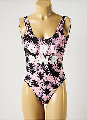 Maillot de bain 1 pièce haut bandeau haut bandeau rose SWEET PANTS femme