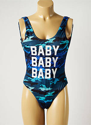 Maillot de bain 1 pièce haut bandeau haut bandeau bleu SWEET PANTS femme