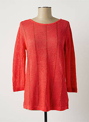 Pull coupe cintrée manches longues rouge MONTAGUT femme
