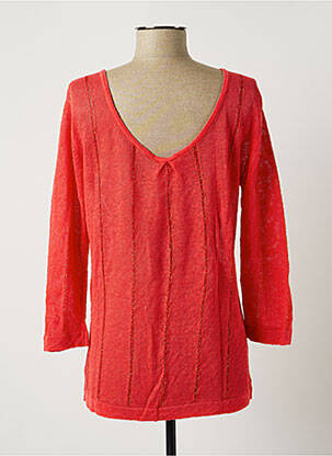 Pull coupe cintrée manches longues rouge MONTAGUT femme