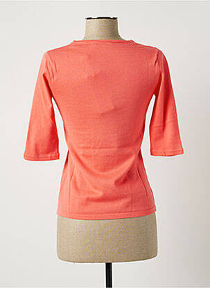 Pull coupe cintrée manches 3/4 orange MONTAGUT femme