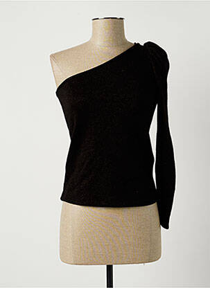 Pull coupe cintrée manches longues noir CACHE CACHE femme