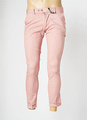 Pantalon chino stretch taille basse rose DAN JOHN homme
