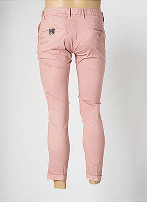 Pantalon chino stretch taille basse rose DAN JOHN homme