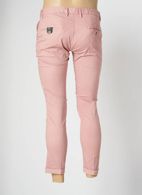 Pantalon chino stretch taille basse rose DAN JOHN homme
