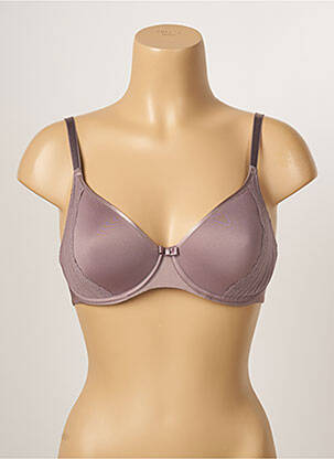 Soutien-gorge effet matière satinée haut soutien-gorge balconnet violet FEMILET femme