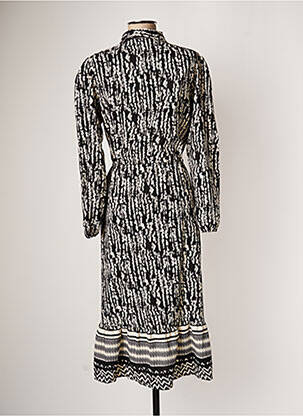 Robe longue manches longues manches longues noir YEST femme