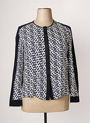 Chemisier imprimé fantaisie manches longues bleu PERSONA BY MARINA RINALDI femme