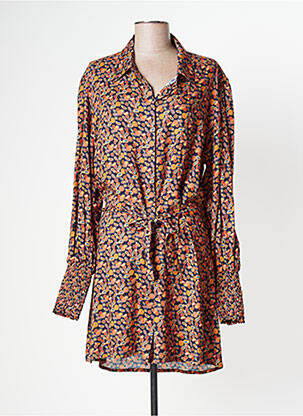 Robe courte manches longues manches longues bleu SEMIOLOGY femme