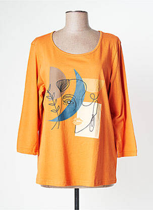 T-shirt orange CISO pour femme