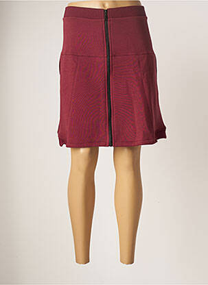 Jupe mi-longue coupe droite rouge SEMIOLOGY femme