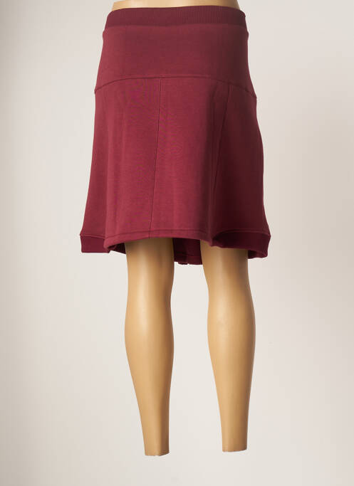 Jupe mi-longue coupe droite rouge SEMIOLOGY femme