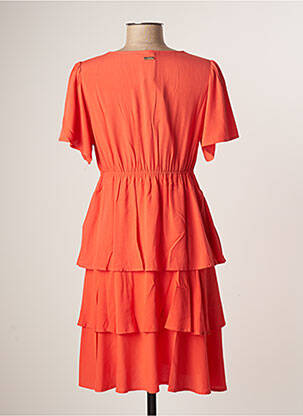 Robe mi-longue manches courtes manches courtes orange GAUDI femme