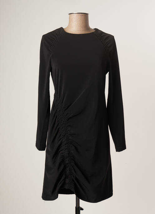 Robe courte fermeture zippée au dos manches longues noir SKATÏE femme