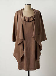 Ensemble robe type de veste chic marron NOMINAL femme