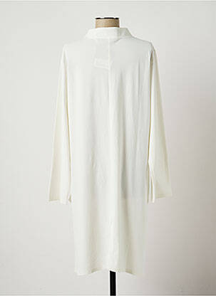 Manteau long coupe cintrée sans capuche blanc HETEROCLITE femme
