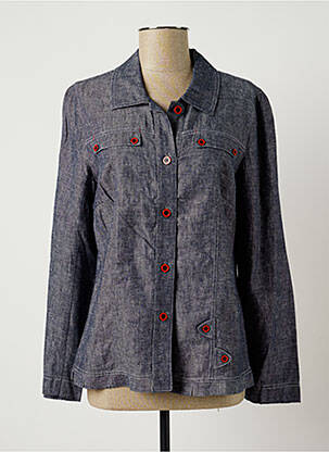Veste casual col chemisier bleu TELMAIL femme