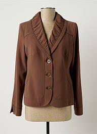 Veste chic tissage crêpe marron LEWINGER femme