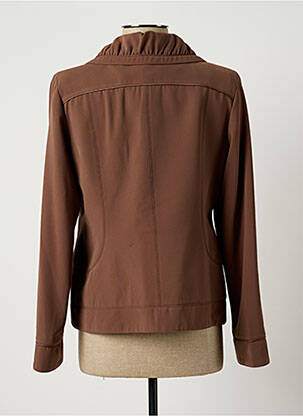 Veste chic tissage crêpe marron LEWINGER femme