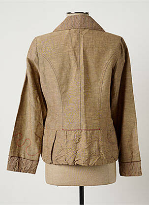 Veste casual col chemisier marron LEWINGER femme