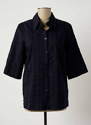 Chemisier coupe droite manches 3/4 bleu GRIFFON femme