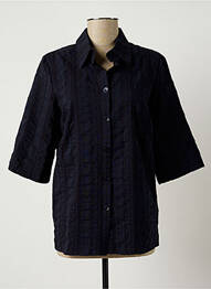 Chemisier coupe droite manches 3/4 bleu GRIFFON femme