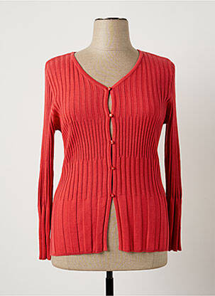 Gilet manches longues stretch orange TEMPO REALE femme