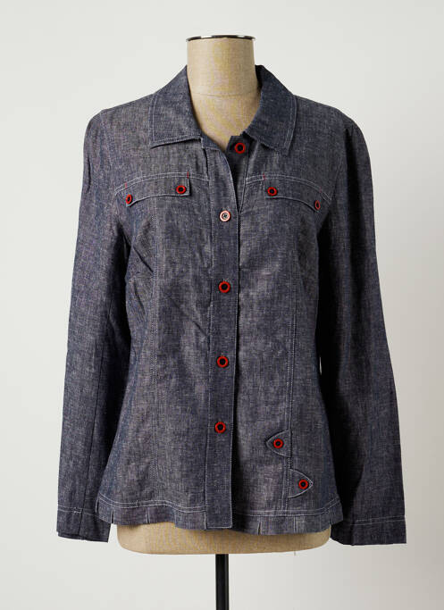 Veste casual col chemisier bleu TELMAIL femme
