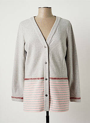 Gilet manches longues stretch gris CHRISTIAN MARRY femme