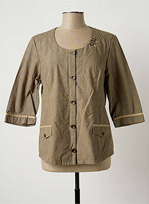 Veste chic fausses poches vert CHRISTIAN MARRY femme