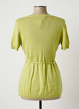 Gilet manches courtes fermeture boutonnée sur le devant vert FINETTE femme