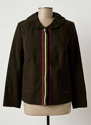 Manteau court poches sans capuche vert LEWINGER femme