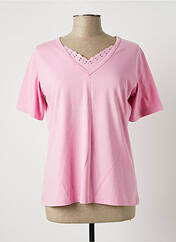 T-shirt rose FIL & MAILLE pour femme seconde vue