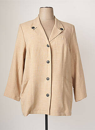 Veste casual coupe droite beige CHRISTIAN MARRY femme