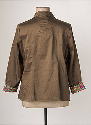 Veste casual col tailleur vert CHRISTIAN MARRY femme