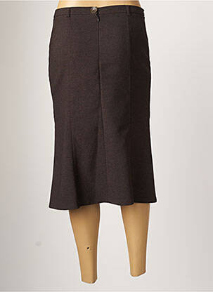Jupe mi-longue coupe évasée marron CHRISTIAN MARRY femme