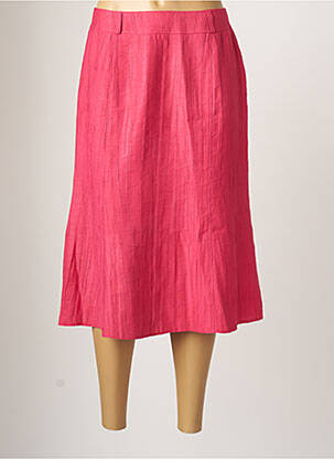 Jupe mi-longue coupe évasée rose CHRISTIAN MARRY femme