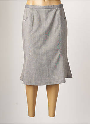 Jupe mi-longue coupe évasée gris CHRISTIAN MARRY femme