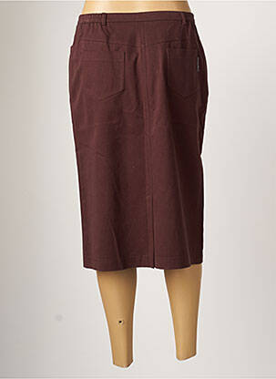 Jupe mi-longue taille normale marron CHRISTIAN MARRY femme