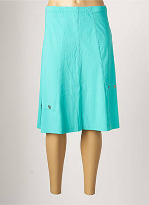 Jupe mi-longue stretch bleu CHRISTIAN MARRY femme