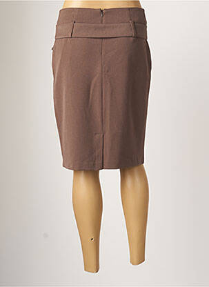 Jupe mi-longue taille normale marron PAZ TORRAS femme