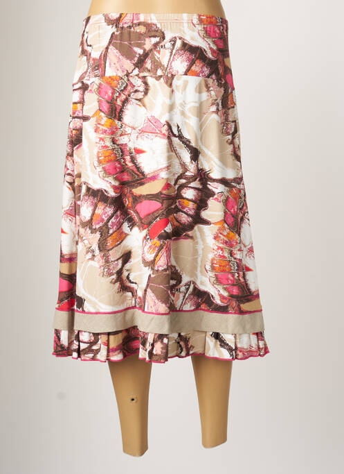 Jupe mi-longue beige RODAM pour femme