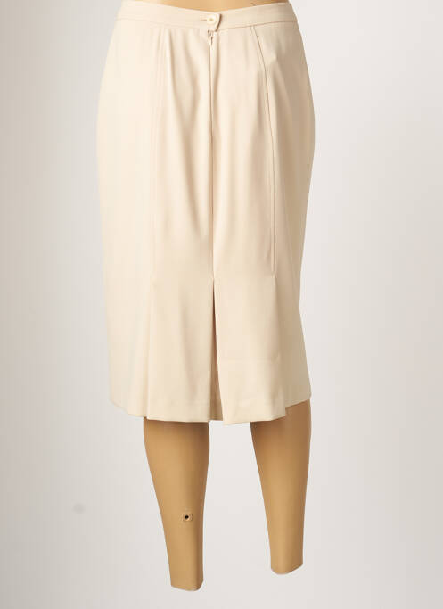 Jupe mi-longue beige SYM pour femme
