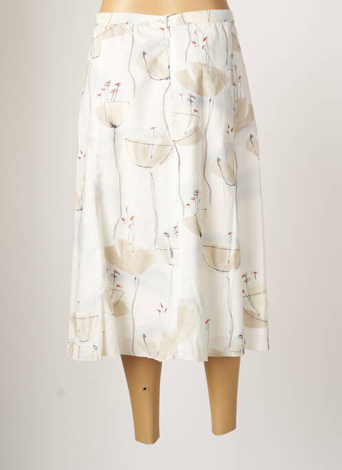 Jupe mi-longue blanc CHRISTIAN MARRY pour femme